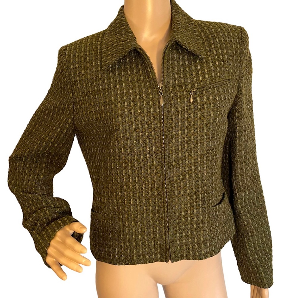 VINTAGE CARLISLE WOOL ZIP JACKET SZ 4 - Picture 1 of 16